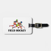 Feld-Hockey Gepäckanhänger (Vorderseite horizontal)