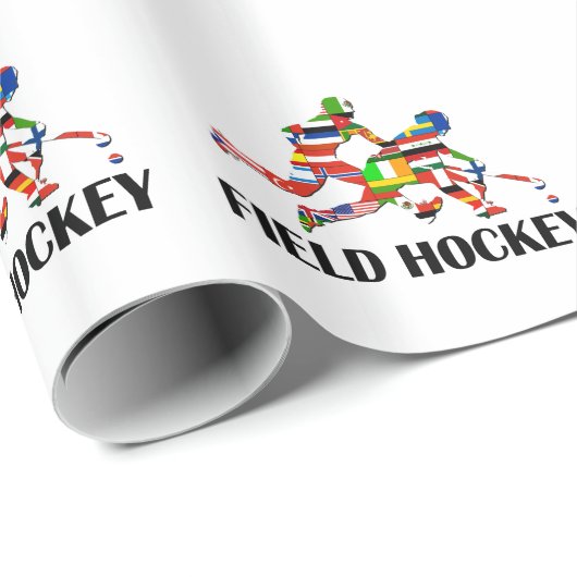 Feld-Hockey Geschenkpapier (Rolleneckpunkt)