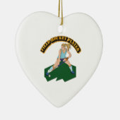 Feld-Hockey-Spieler mit Text Keramik Ornament (Rechts)