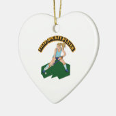 Feld-Hockey-Spieler mit Text Keramik Ornament (Links)