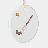 Feld-Hockey-Stock u. Ball Keramikornament (Rechts)