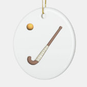 Feld-Hockey-Stock u. Ball Keramikornament (Links)