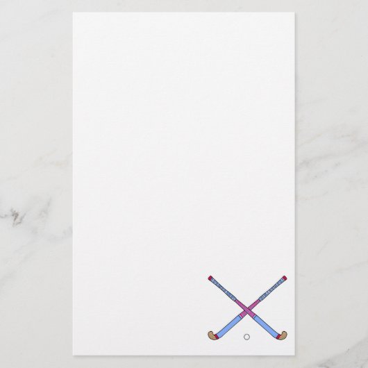 Feld-Hockey-Stöcke Briefpapier (Vorderseite)