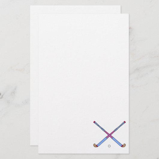 Feld-Hockey-Stöcke Briefpapier (Vorne/Hinten)