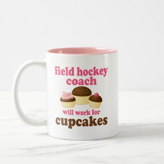 Feld-Hockey-Zug-(lustiges) Geschenk Zweifarbige Tasse (Links)