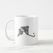 Feld-Hockeygrau-Silhouette Kaffeetasse (Links)