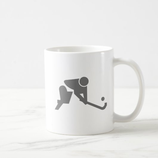 Feld-Hockeygrau-Silhouette Kaffeetasse (Rechts)