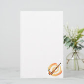 Feld-Hockeyorangenlogo Briefpapier (Stehend Vorderseite)