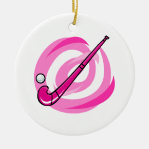 Feld-Hockeyrosalogo Keramikornament