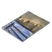 Feld im Winter Schnee bei Sonnenaufgang Notizblock (Linke Seite)