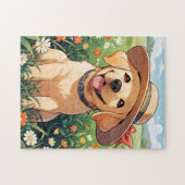 Feld "Labrador Retriever"-Blume Puzzle (Horizontal)