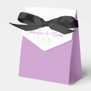 Feld "lila und weiße Gastgeschenk Hochzeit" Geschenkschachtel
