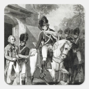 Feld-Marshall-Graf Harcourt Quadratischer Aufkleber