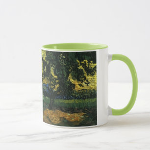 Feld mit Bäumen, das Schloss von Auvers von Van Go Tasse
