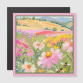 Feld mit Bienen Magnetkarte (Vorne/Hinten)