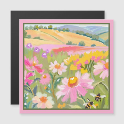 Feld mit Bienen Magnetkarte (Vorne/Hinten)