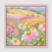 Feld mit Bienen Magnetkarte (Vorderseite)