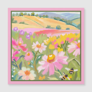 Feld mit Bienen Magnetkarte