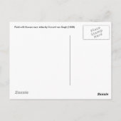 Feld mit Blume bei der Postkarte Arles (Rückseite)