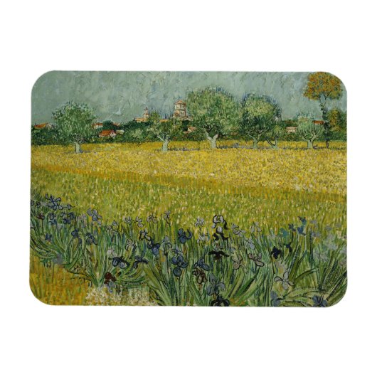 Feld mit Blume in der Nähe von Arles Premium Magne Magnet (Horizontal)