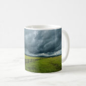Feld mit Holzzaun Kaffeetasse (VorderseiteRechts)