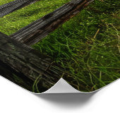 Feld mit Holzzaun Poster (Ecke)