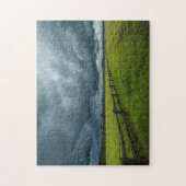 Feld mit Holzzaun Puzzle (Vertikal)