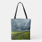 Feld mit Holzzaun Tasche (Rückseite)