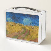 Feld mit Krähen Metall Brotdose (Rückseite)