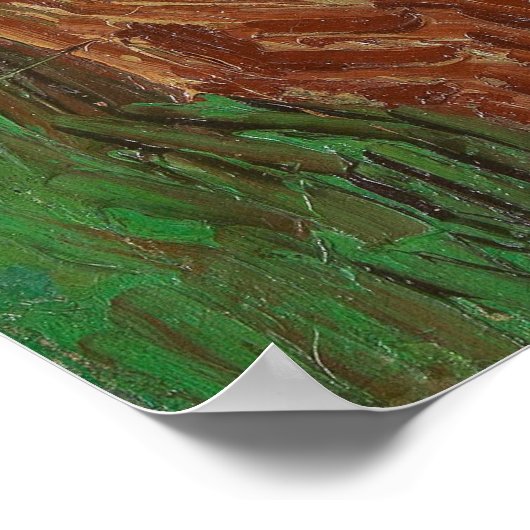 Feld mit Krähen Poster (Ecke)