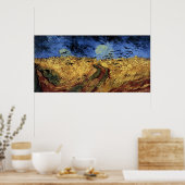 Feld mit Krähen Poster (Küche)