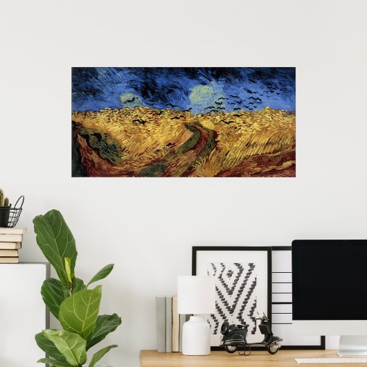 Feld mit Krähen Poster (Heimbüro)