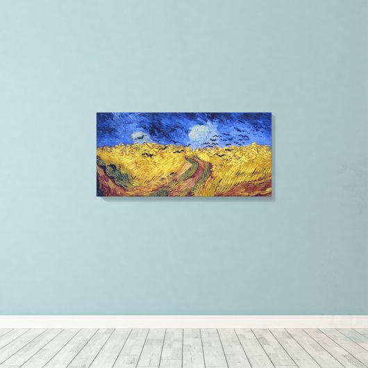 Feld mit Krähen | Van Gogh | Leinwanddruck (Insitu (Holzboden))