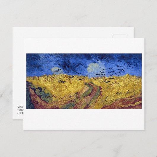 Feld mit Krähen | Van Gogh | Postkarte (Vorne/Hinten)