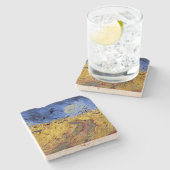Feld mit Krähen | Van Gogh | Steinuntersetzer (Seitenansicht)