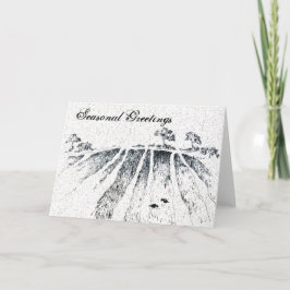 Feld mit Krähen von Alexandra Cook aka Linandara Feiertagskarte