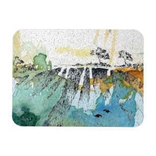 Feld mit Krähen von Alexandra Cook aka Linandara Magnet