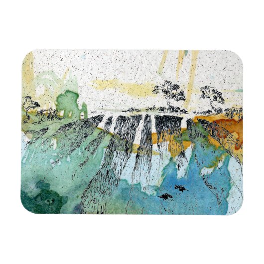 Feld mit Krähen von Alexandra Cook aka Linandara Magnet (Horizontal)