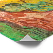 Feld mit Kronen (1890) Van Gogh Landschaft Poster (Ecke)