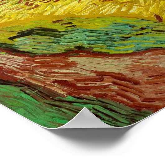 Feld mit Kronen, Van Gogh Poster (Ecke)