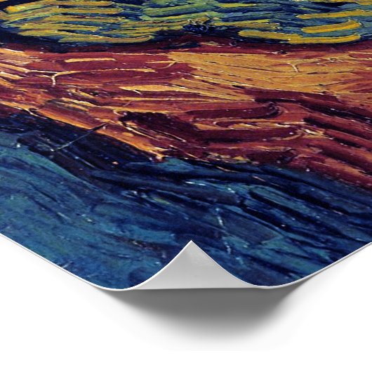 Feld mit Kronen, Van Gogh Poster (Ecke)