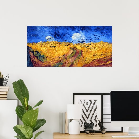 Feld mit Kronen, Van Gogh Poster (Heimbüro)