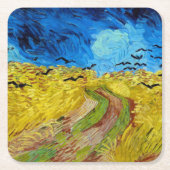 Feld mit Kronen, Van Gogh Rechteckiger Pappuntersetzer (Vorderseite)