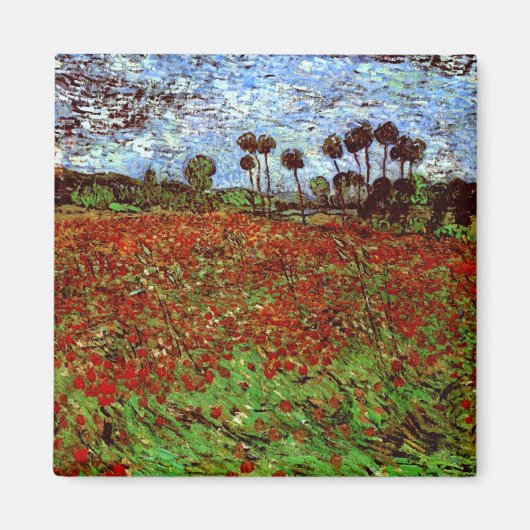 Feld mit Mohn Van Gogh Fine Art Magnet (Vorne)
