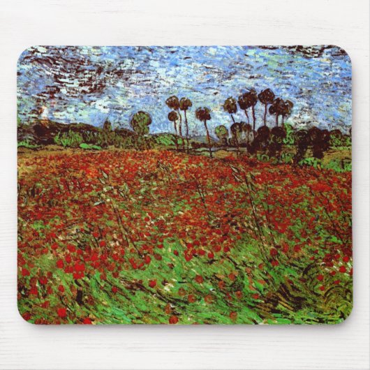 Feld mit Mohn Van Gogh Fine Art Mousepad (Vorne)