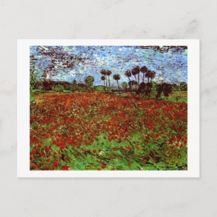Feld mit Mohn Van Gogh Fine Art Postkarte