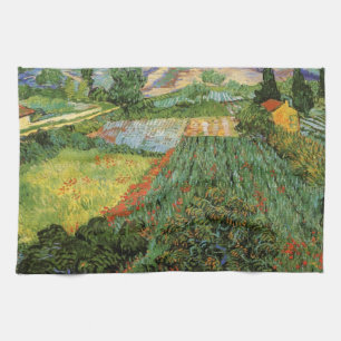 Feld mit Mohn von Vincent van Gogh Geschirrtuch