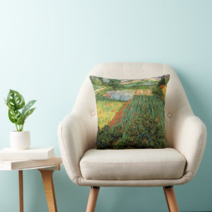 Feld mit Mohn von Vincent van Gogh Kissen