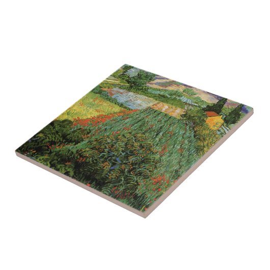 Feld mit Pflücken von Vincent van Gogh Fliese (Seite)