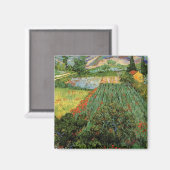 Feld mit Pflücken von Vincent van Gogh Magnet (Vorderseite/Rückseite)